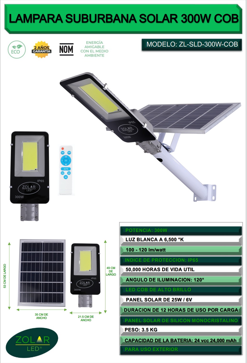 L Mpara Suburbana Solar Zl Sld W Cob L Mparas Solares